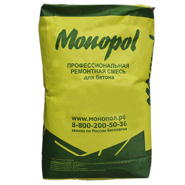 Monopol BR 800 Liquid ремонтная безусадочная быстротвердеющая смесь наливного типа с содержанием полимерной фибры (цвет: серый; фасовка: 25 кг)