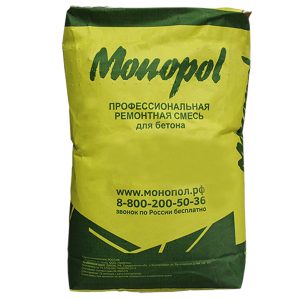Monopol BR 800 Liquid ремонтная безусадочная быстротвердеющая смесь наливного типа с содержанием полимерной фибры (цвет: серый; фасовка: 25 кг)