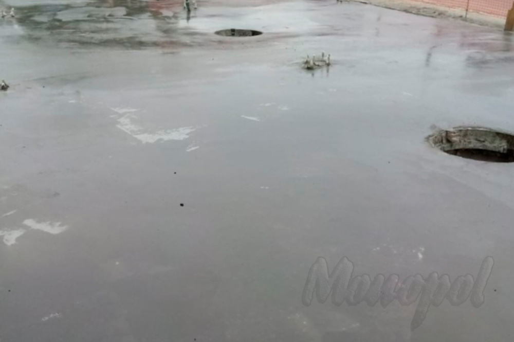 Устройство бетонного пола с топпингом Автомойка самообслуживания, S = 150 кв.м